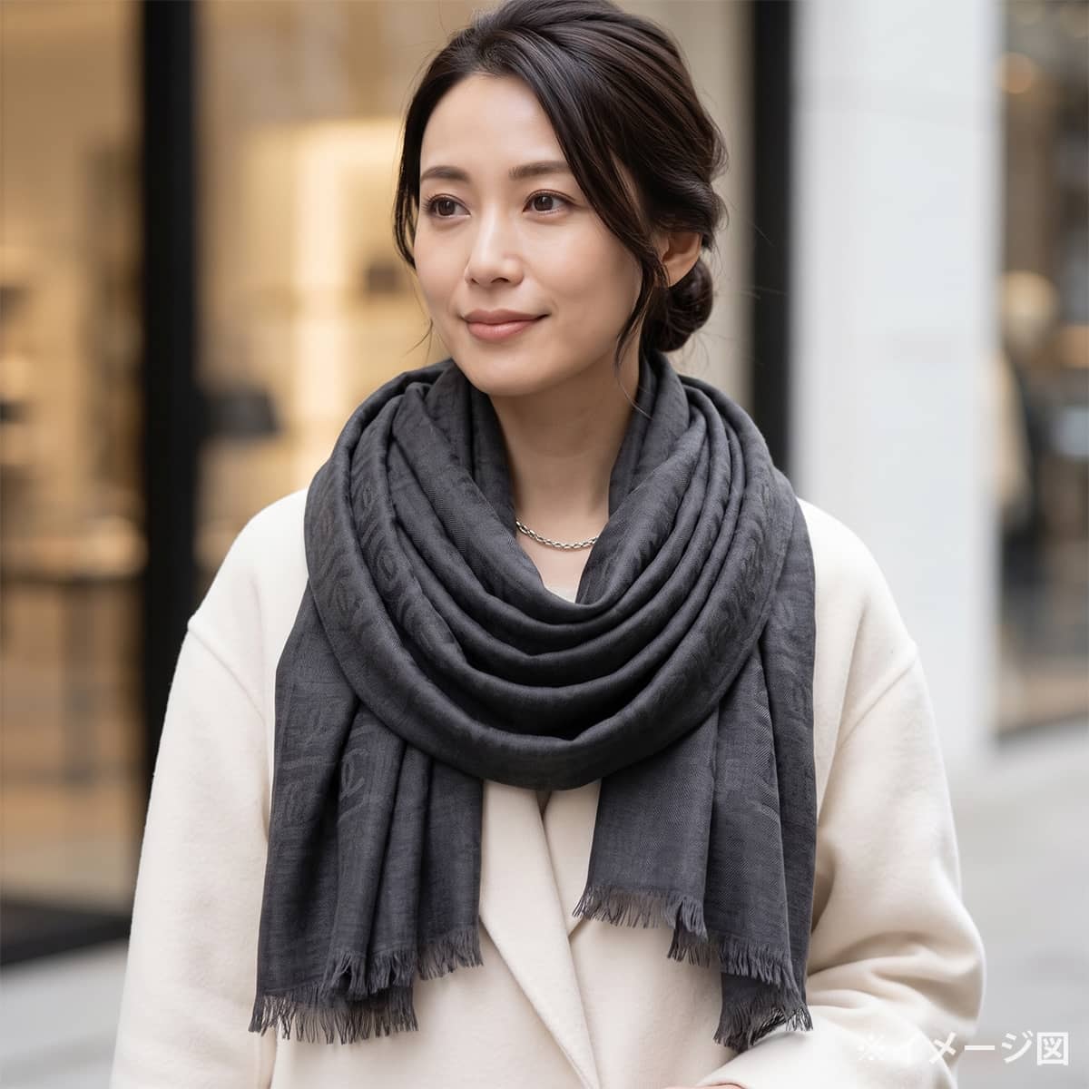 A (未使用に近い)】【渋谷並木橋店】CHANEL シャネル ストール 大判