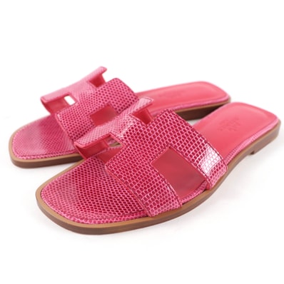 未使用品 エルメス サンダル オラン ピンク レディース 35