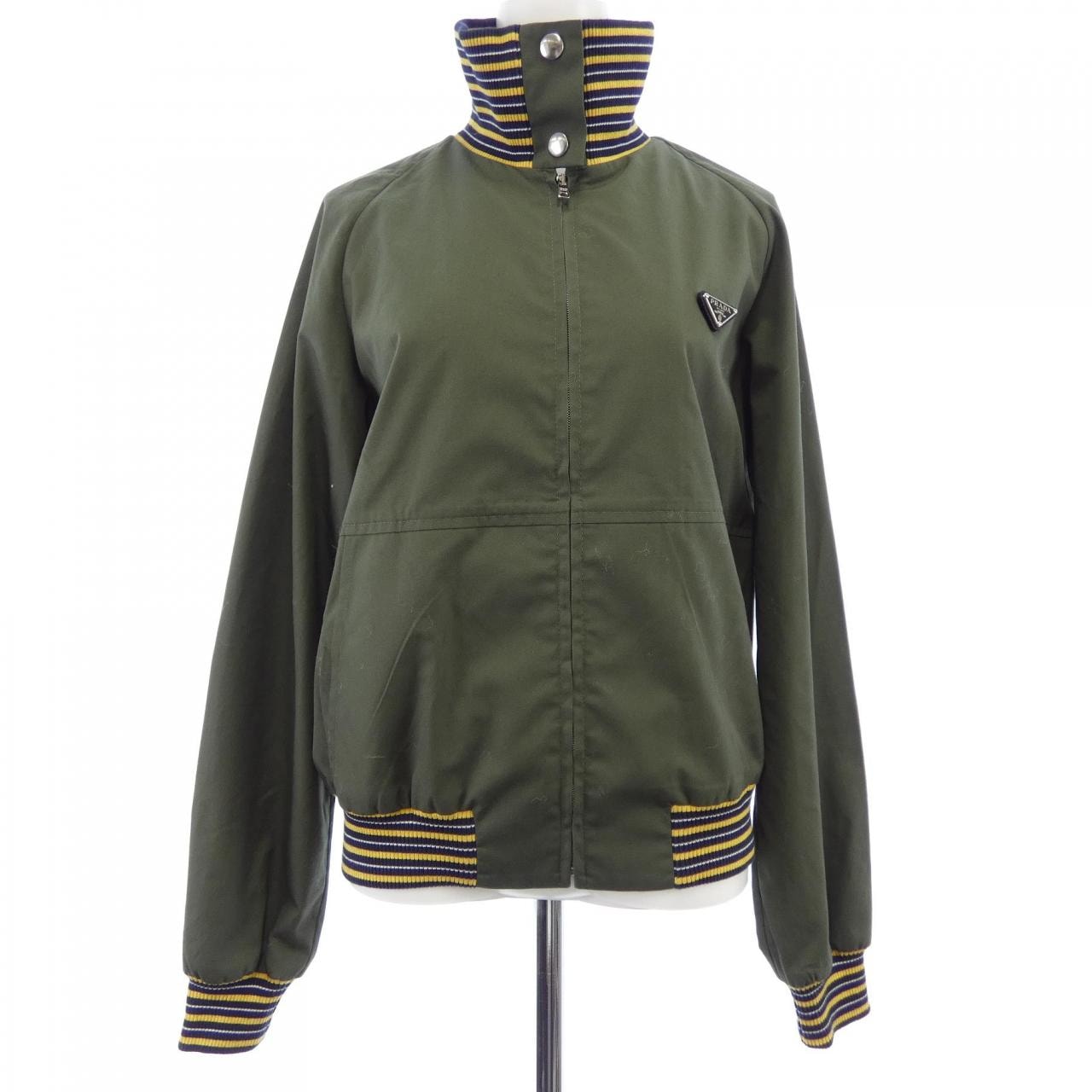 プラダ PRADA トライアングルロゴ ポプリン タートルネック ジャケット P8032 SOOO 19T0 ブルゾン