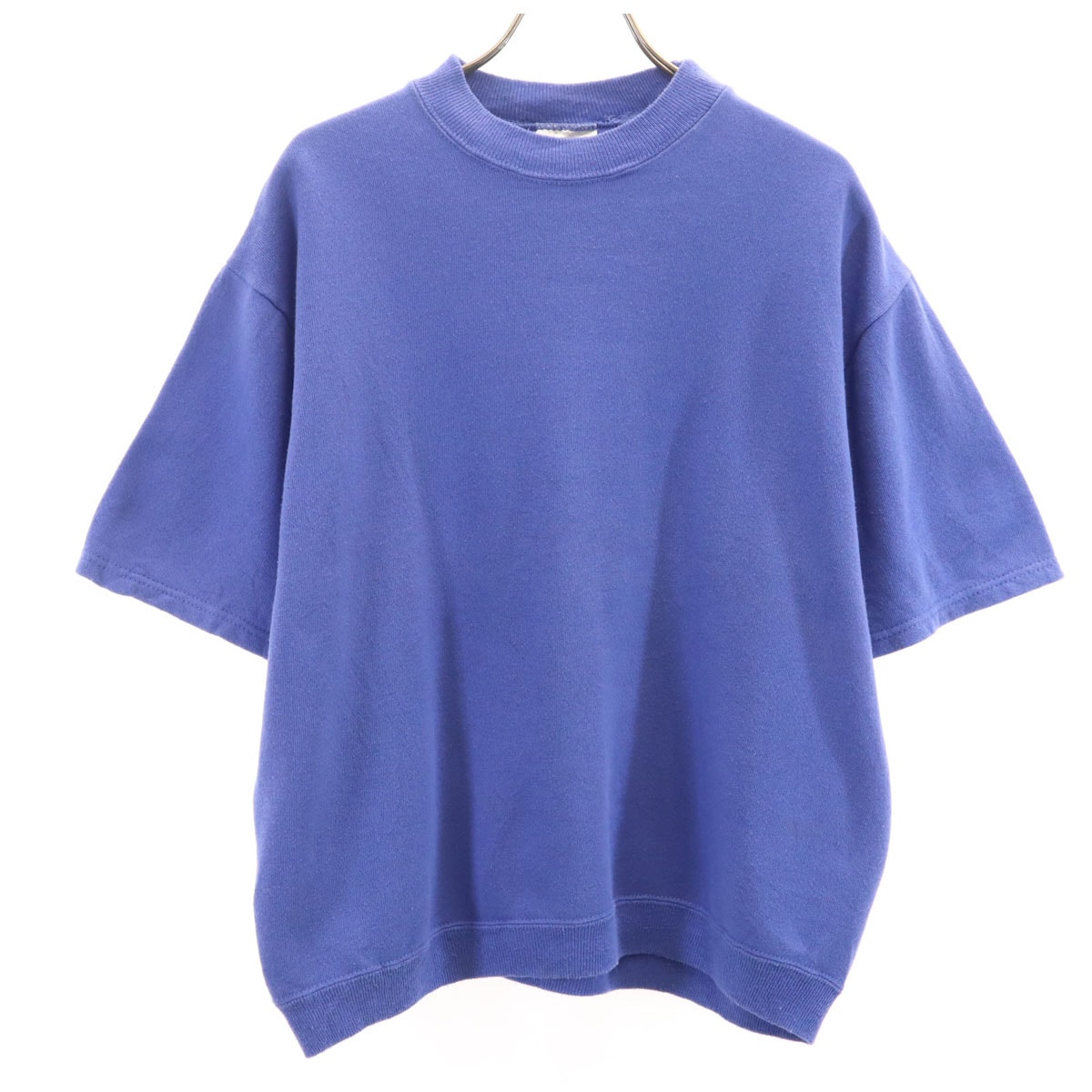 Hanes ヘインズ 90s 00s USA製 オールド 半袖 スウェット M 青紫 無地