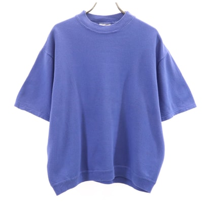 Hanes ヘインズ 90s 00s USA製 オールド 半袖 スウェット M 青紫 無地