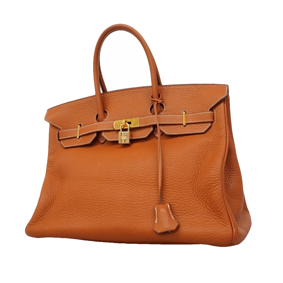 ★SALE【6hd4394】エルメス ハンドバッグ バーキン35 トリヨンクレマンス ナチュラル ゴールド金具 □I刻印【中古】レディース