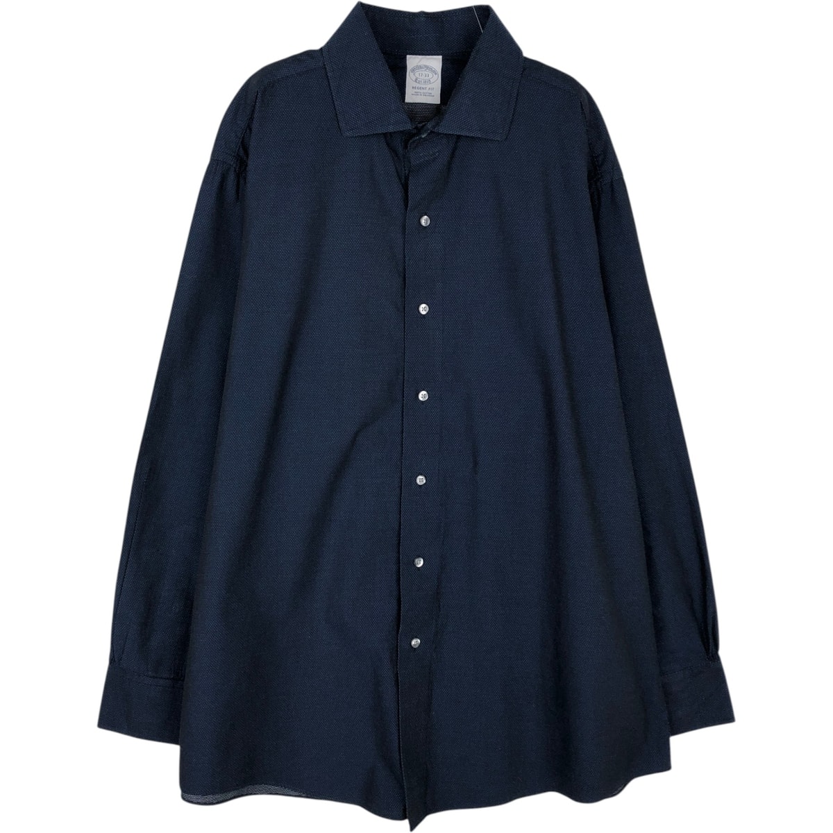 古着 ブルックスブラザーズ Brooks Brothers Est.1818 REGENT FIT ドット柄 ワイドカラー 長袖 コットンシャツ メンズXL相当/eaa625226