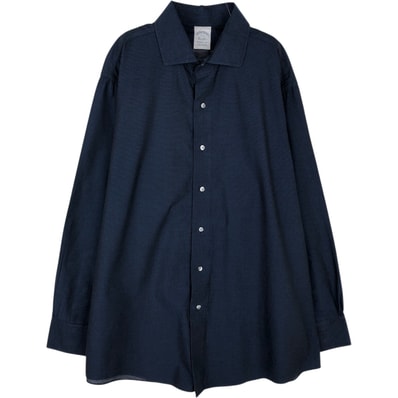 古着 ブルックスブラザーズ Brooks Brothers Est.1818 REGENT FIT ドット柄 ワイドカラー 長袖 コットンシャツ メンズXL相当/eaa625226