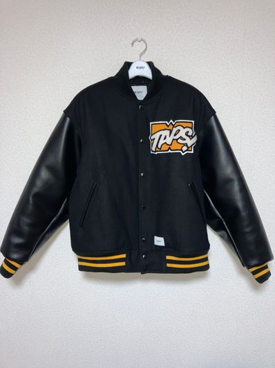 Wtaps New Year's Limited Varsity Jacket Wool. Melton. Toon! "Black"