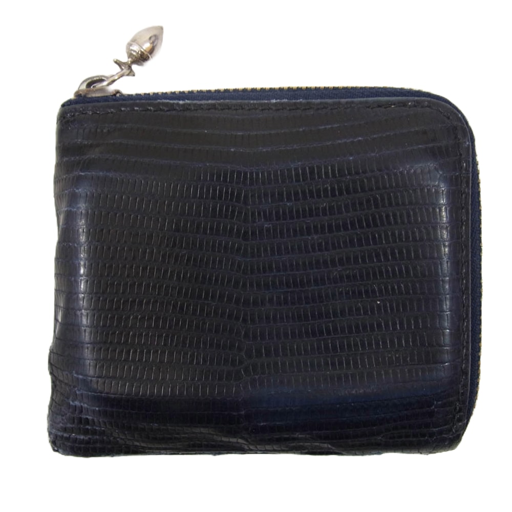 BRU NA BOINNE ブルーナボイン リザード スモールウォレット 財布 小銭入れ ネイビー系【中古】