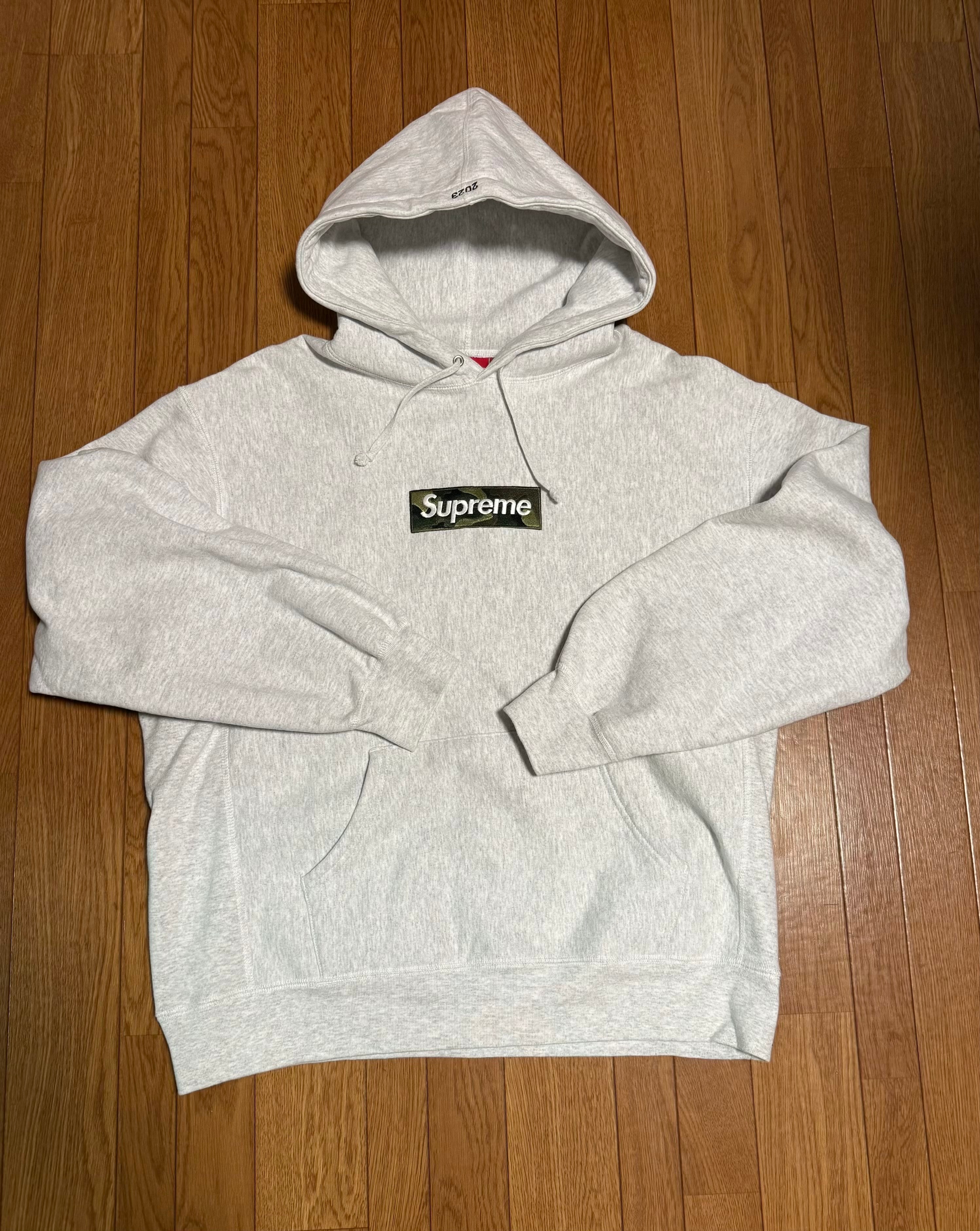Supreme Box Logo Hooded Sweatshirt "Ash Grey" (23FW)