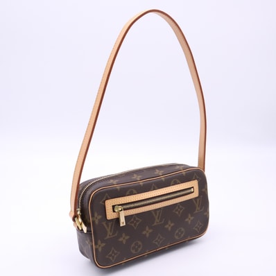 LOUIS VUITTON ルイ・ヴィトン モノグラム ポシェット シテ M51183 ショルダーバッグ ブラウン ベージュ コーティングキャンバス レザー レディース