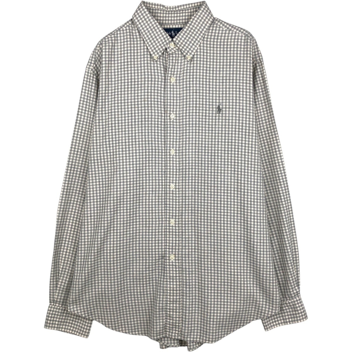 古着 ラルフローレン Ralph Lauren CLASSIC FIT クラシックフィット チェック柄 長袖 ボタンダウンチェックシャツ メンズXL相当/eaa659206
