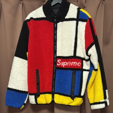Supreme Reversible Colorblocked Fleece Jacket "Black"