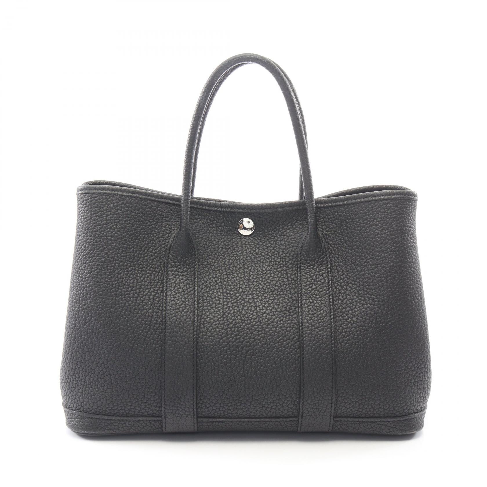 エルメス HERMES ガーデンパーティTPM トートバッグ バッグ レザー ネゴンダ C刻印(2018年製造) レディース ブラック系 【中古】
