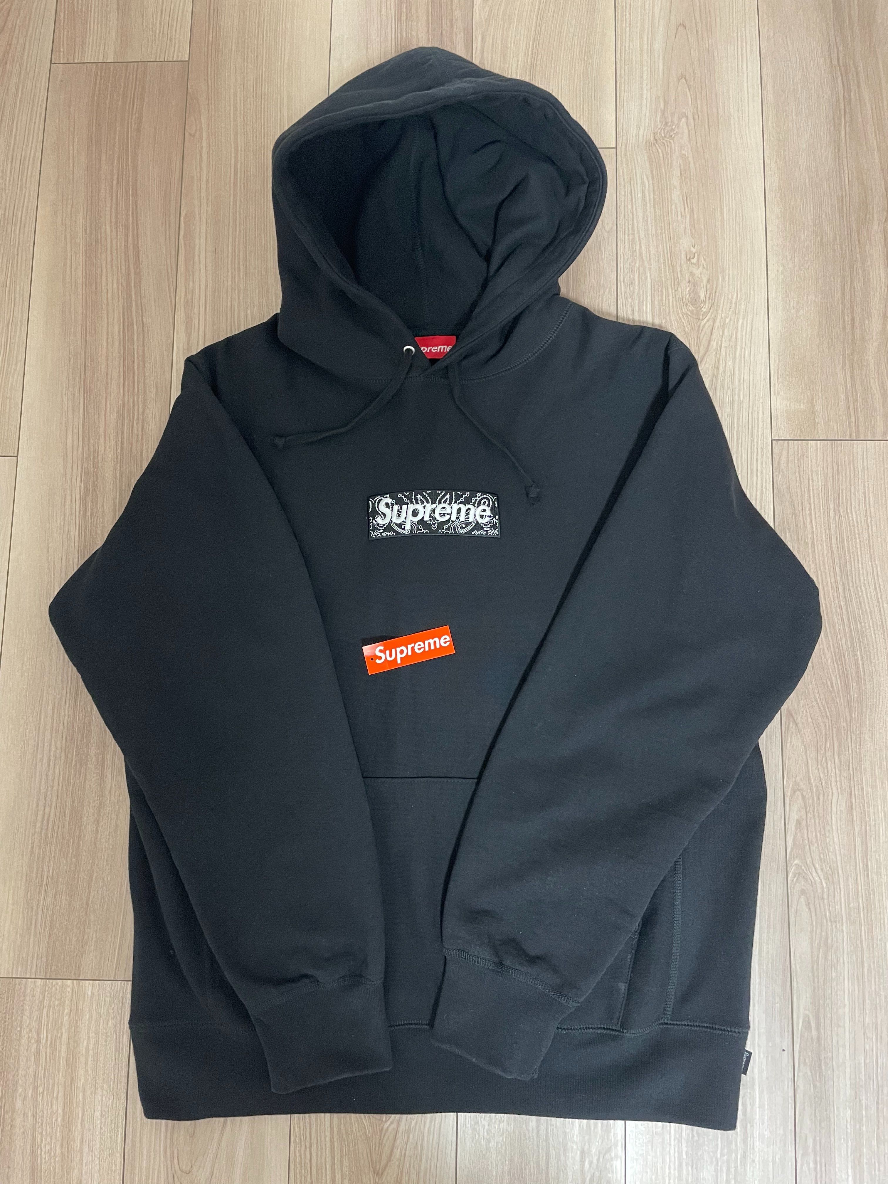 Supreme Bandana Box Logo Hooded Sweatshirt "Black"