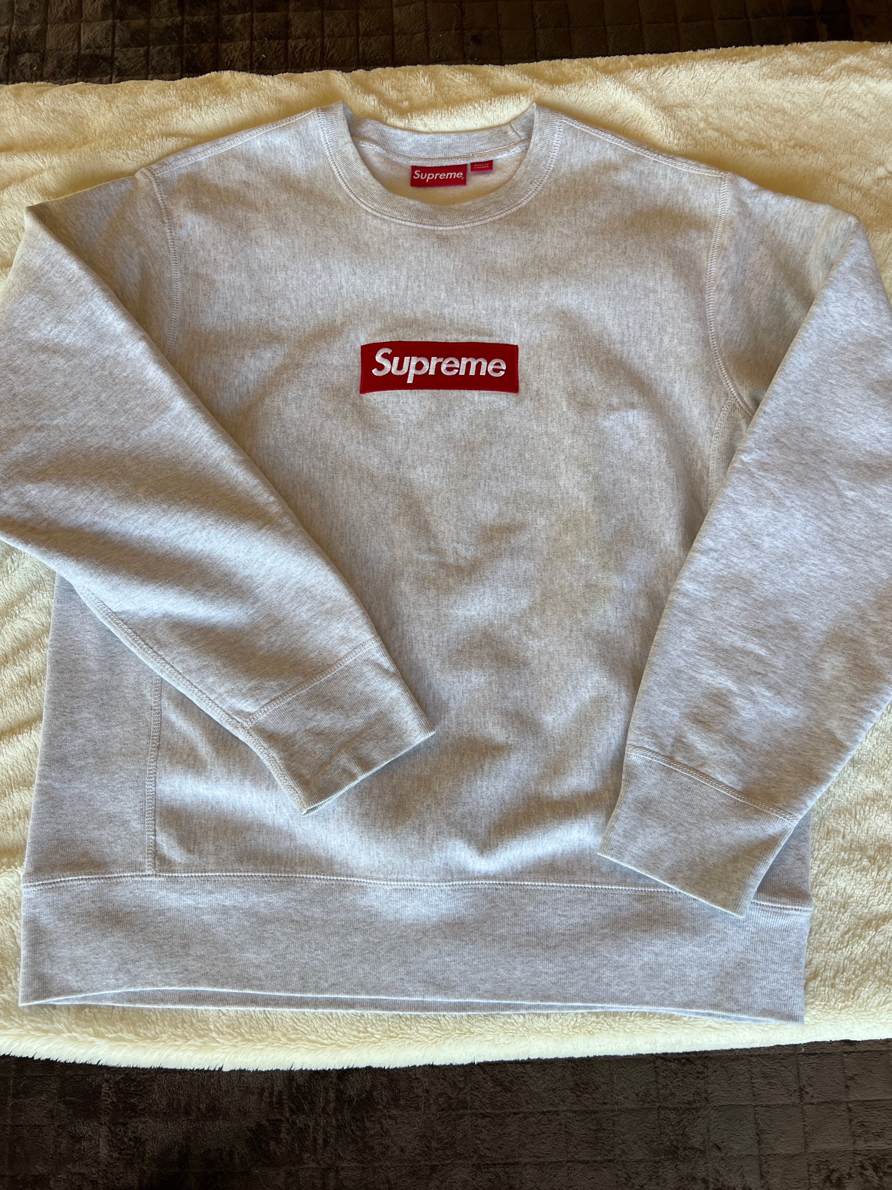 Supreme Box Logo Crewneck Sweatshirt "Ash Grey" (18FW)