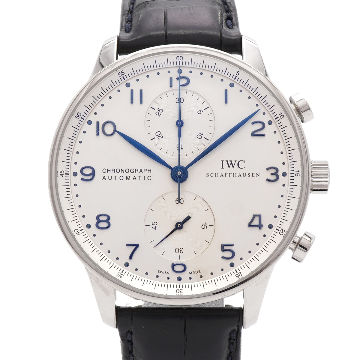 【6wib0101】IWC アイダブリューシー シャフハウゼン ポルトギーゼ クロノグラフ IW371446 シルバー文字盤【中古】腕時計 メンズ