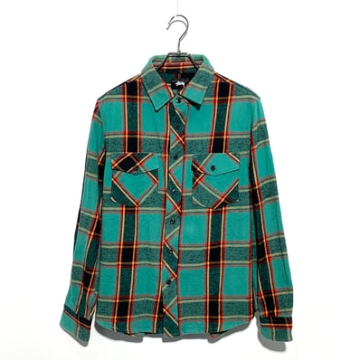 Stussy Ace Plaid L/S Shirt Green