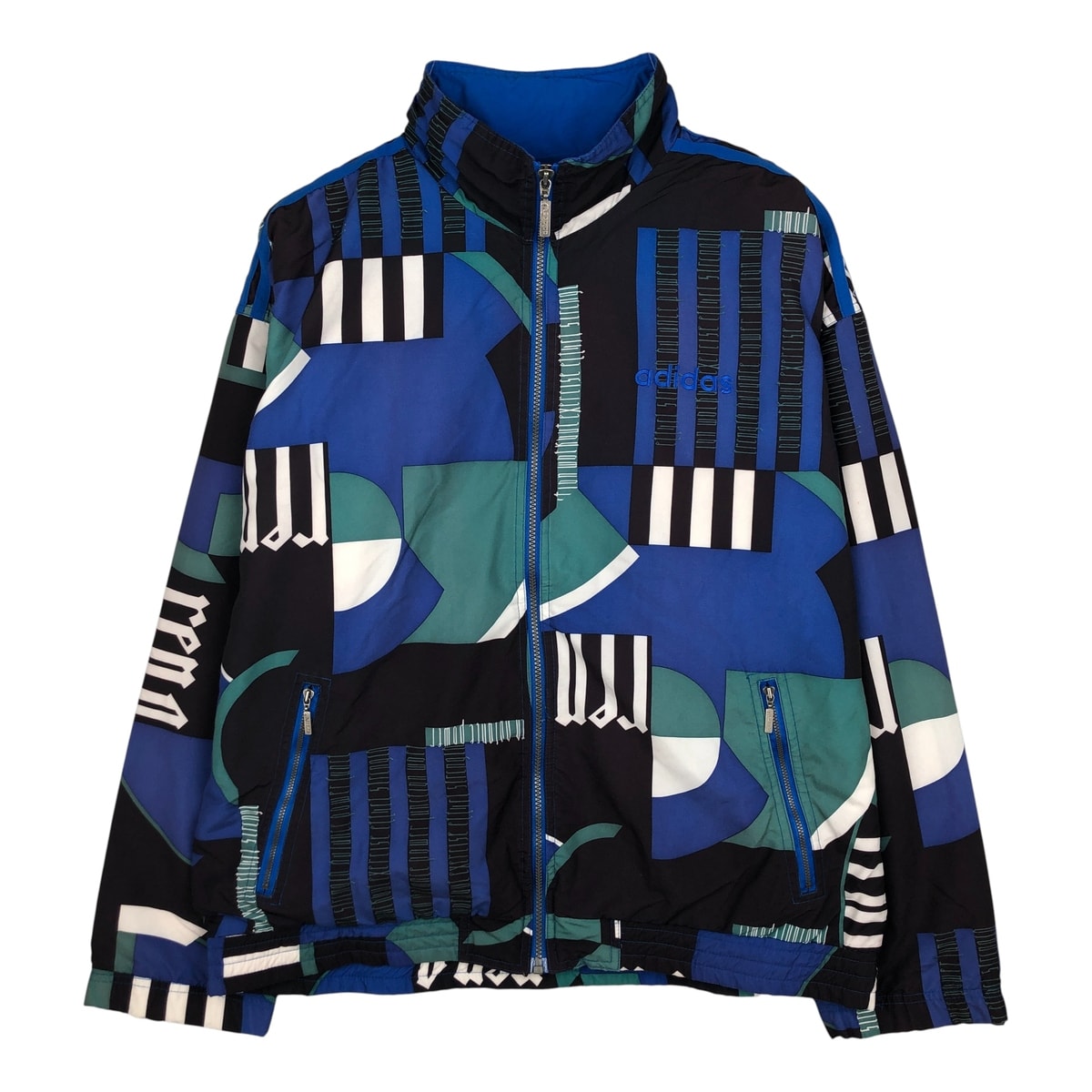 古着 80年代 アディダス adidas 総柄 ウインドブレーカー メンズL相当 ヴィンテージ/eaa605571