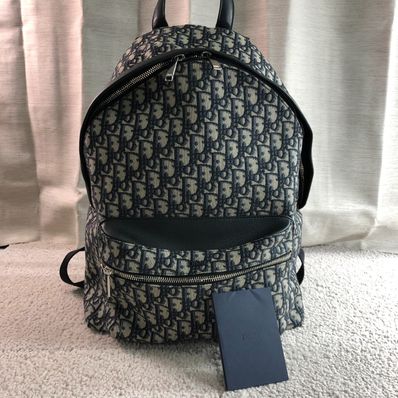 Cristian Dior Rider Oblique Jacquard Backpack "Black"