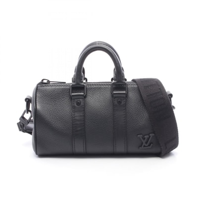 ルイ・ヴィトン LOUIS VUITTON キーポルXS LVアエログラム 2WAY ハンドバッグ バッグ レザー メンズ ブラック系 M80950 【中古】