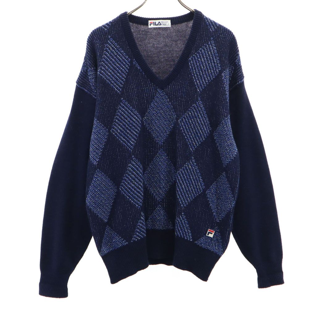 FILA フィラ 90s 長袖 Vネック セーター