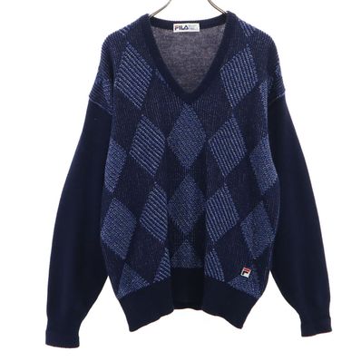 FILA フィラ 90s 長袖 Vネック セーター