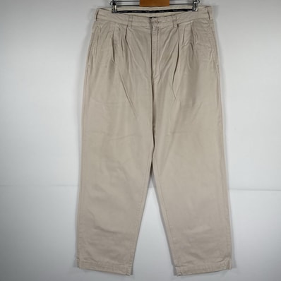 古着 ポロ・ラルフローレン POLO RALPH LAUREN チノパンツ ポロチノ ワンポイント スラックス 大きいサイズ w38 L30 ベージュ メンズ