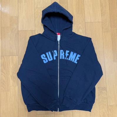 Supreme Arc Thermal Lined Zip Up Hooded Sweatshirt "Navy"