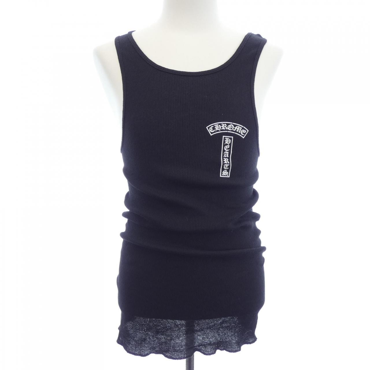 Chrome Hearts Back CH Cross Rib Tank Top "Black"