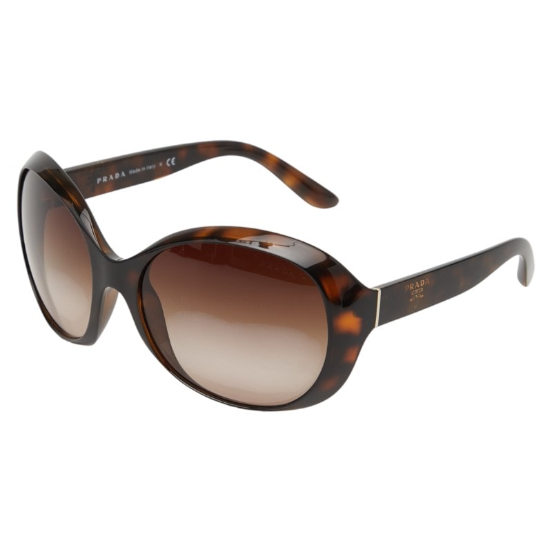 プラダ サングラス SPR04O ブラウン プラスチック レディース PRADA 【中古】