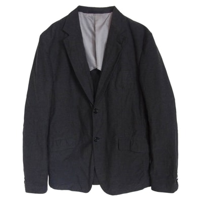 COMME des GARCONS HOMME コムデギャルソンオム 16SS HQ-J010 AD2015 製品染め 2B テーラードジャケット チャコール系 M【中古】