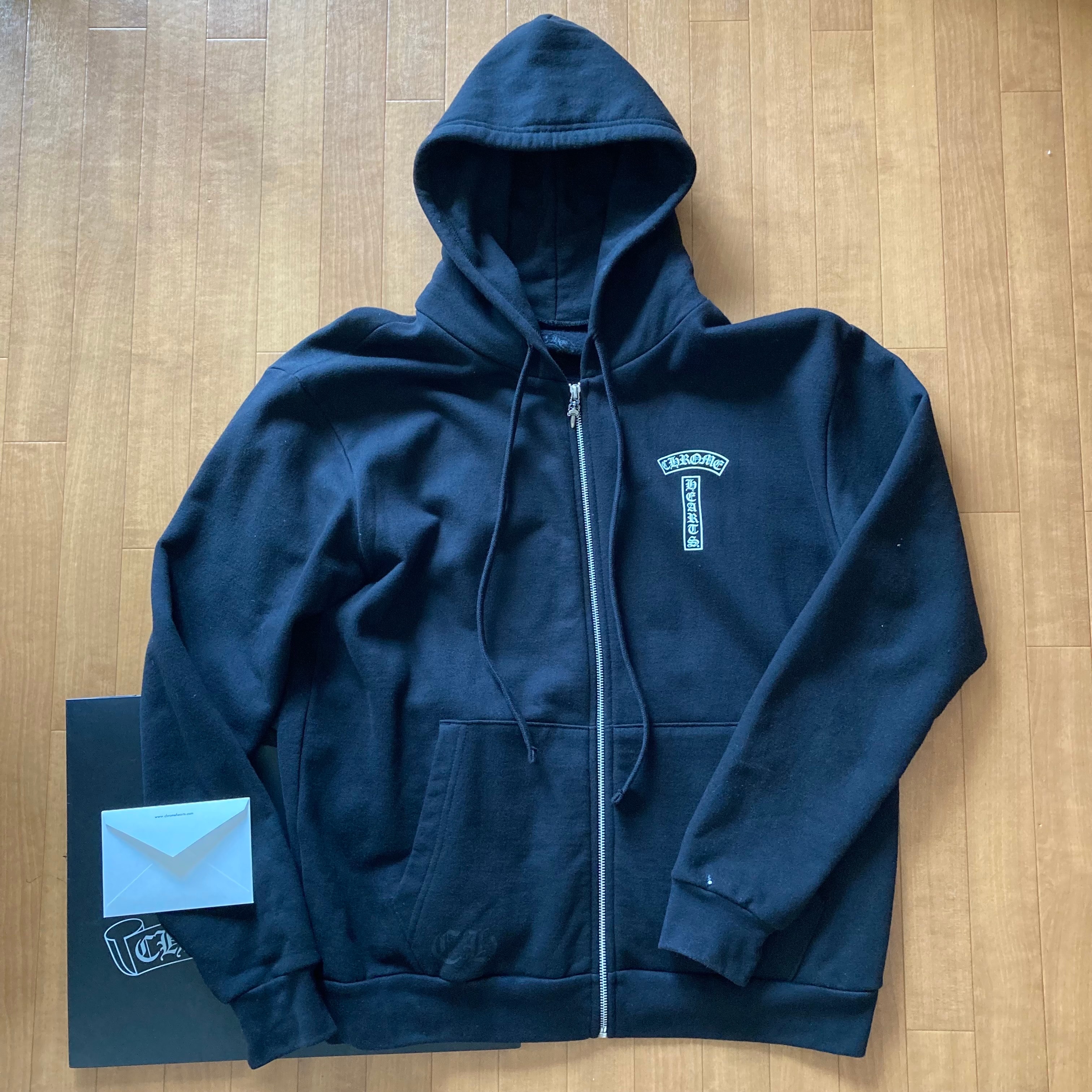 Chrome Hearts USA Shoulder Logo Zip Hoodie "Black"