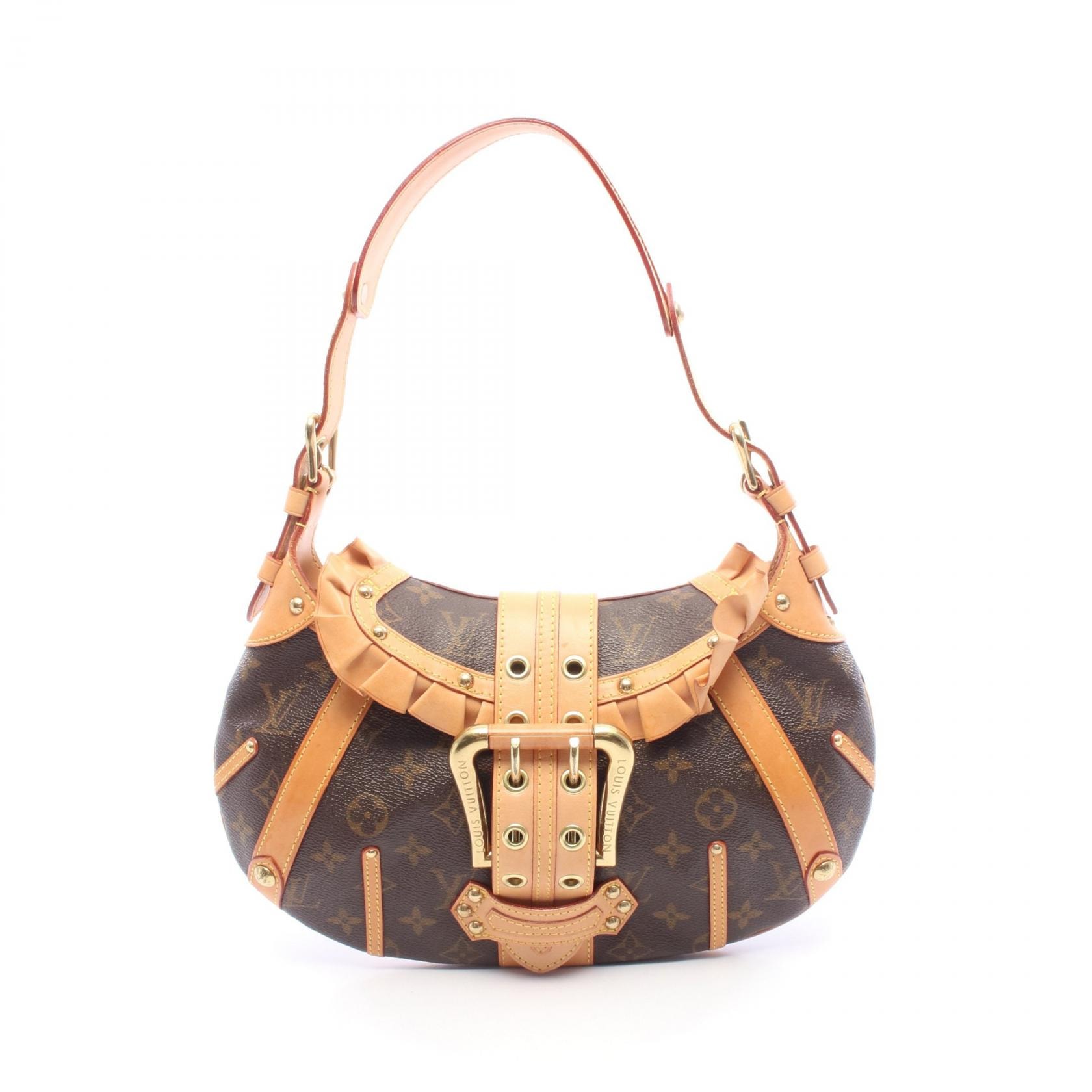 ルイ・ヴィトン LOUIS VUITTON レオノール モノグラム ショルダーバッグ バッグ PVCコーティングキャンバス レザー レディース ブラウン系 M92394 【中古】