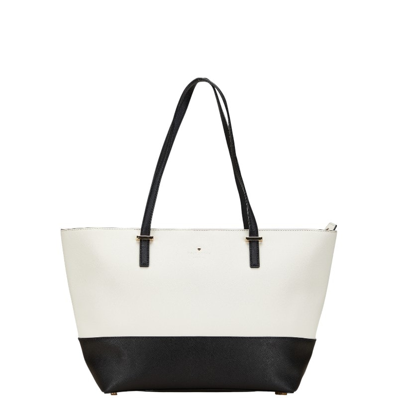 ケイトスペード トートバッグ ショルダーバッグ ホワイト ブラック レザー レディース Kate Spade 【中古】
