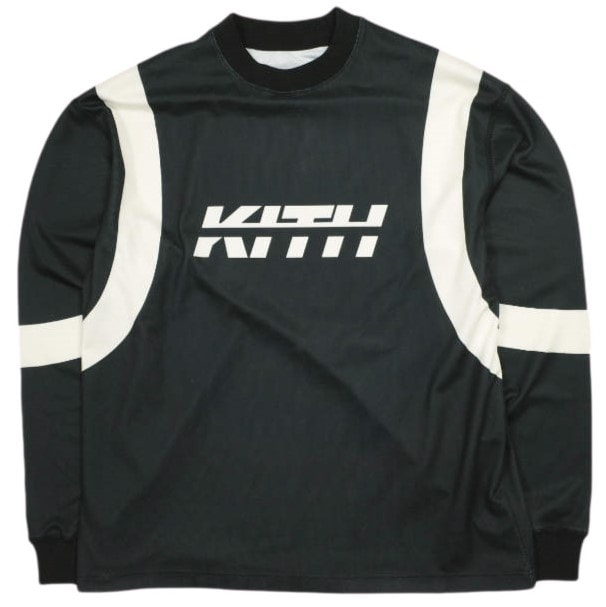 KITH NYC キスニューヨークシティ 25AW Moto Racer Long Sleeve Leonard Tee モトレーサーロングスリーブレオナルドTシャツ 25070060002230 XS BLACK 長袖 トップス g24112