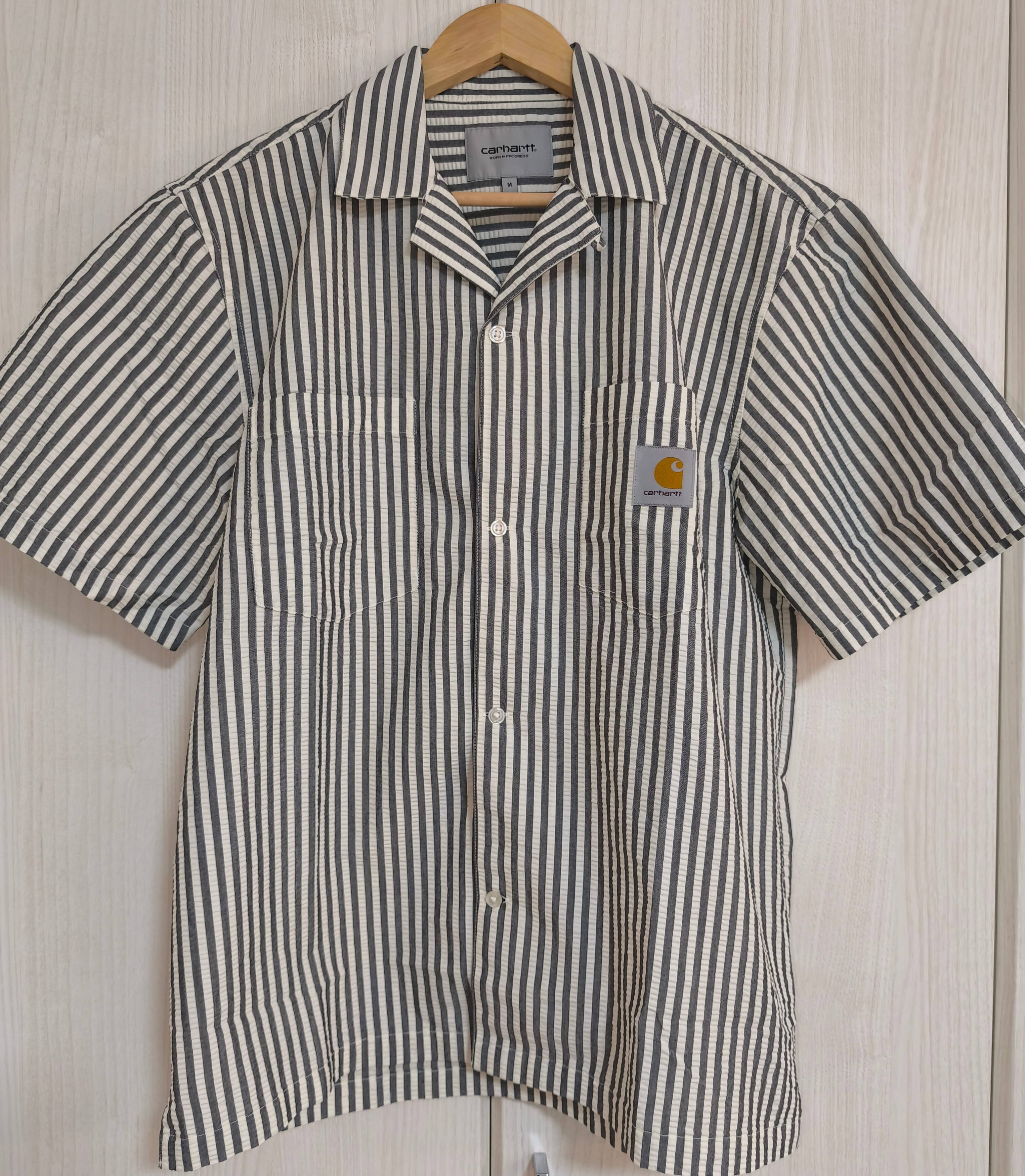 Carhartt WIP S/S Leavel Shirt "Leavel Stripe/Black/Wax"