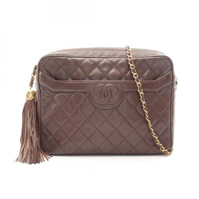 シャネル CHANEL マトラッセ ショルダーバッグ バッグ キャビアスキン(グレインドカーフ) レディース ブラウン系 【中古】