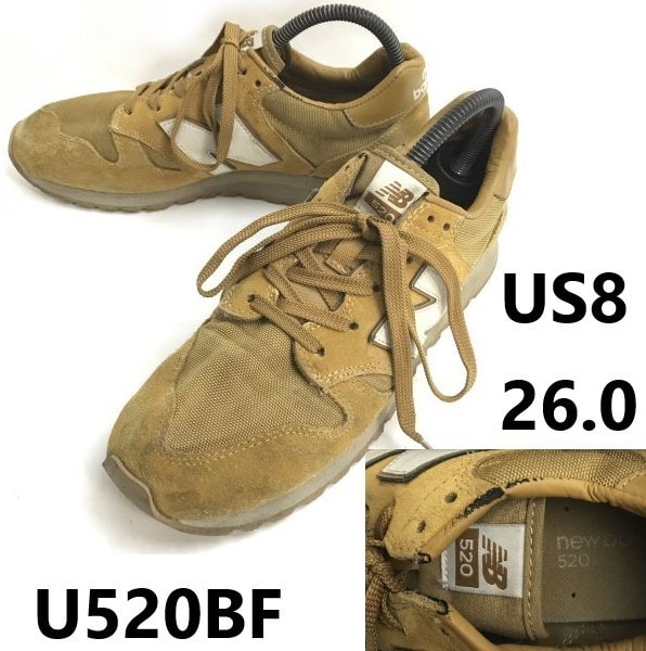 new balance/ニューバランス★U520BF/スニーカー/ランニングシューズ【26.0/beige/ベージュブラウン】sneakers/Shoes/trainers◆sB-106