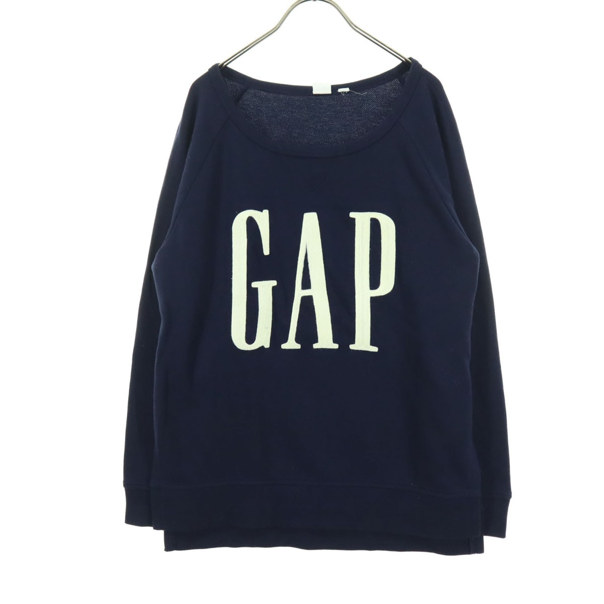 GAP ギャップ 前V ブランドロゴ 長袖 トレーナー ネイビー スウェット