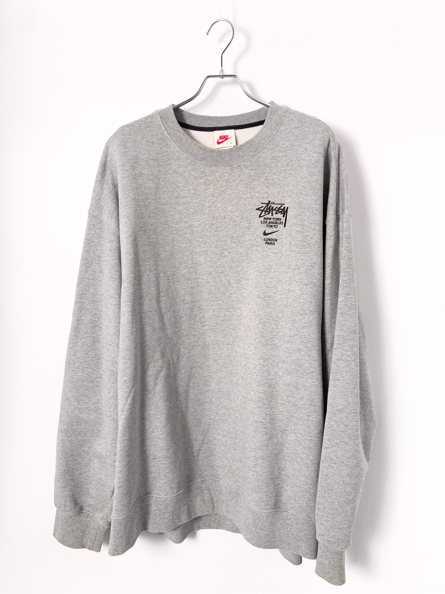 Nike x Stussy International Crewneck Sweatshirt (US Size) "Grey" DC4198-050