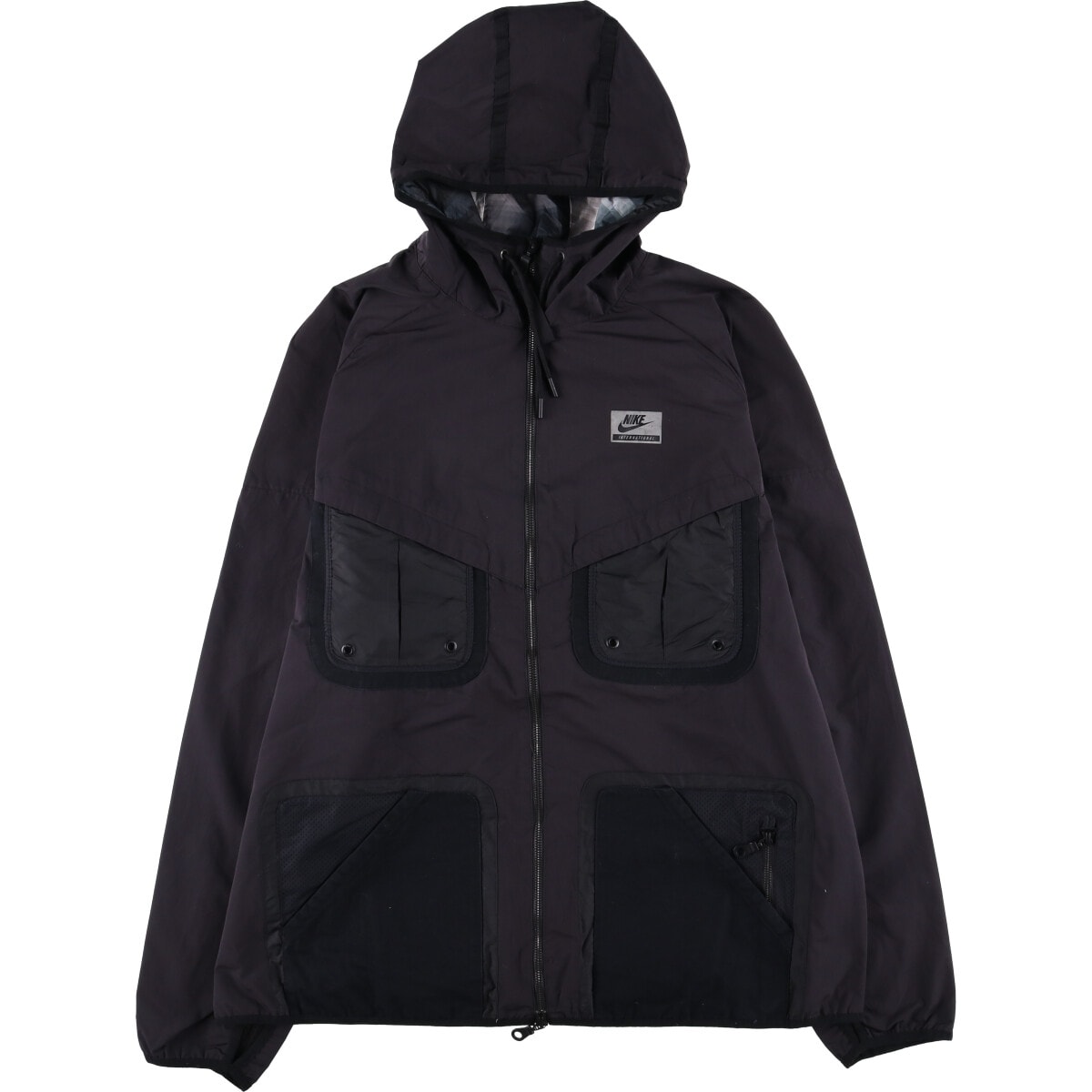 古着 ナイキ NIKE INTERNATIONAL フード付き ウインドブレーカー メンズXXL相当/eaa515429
