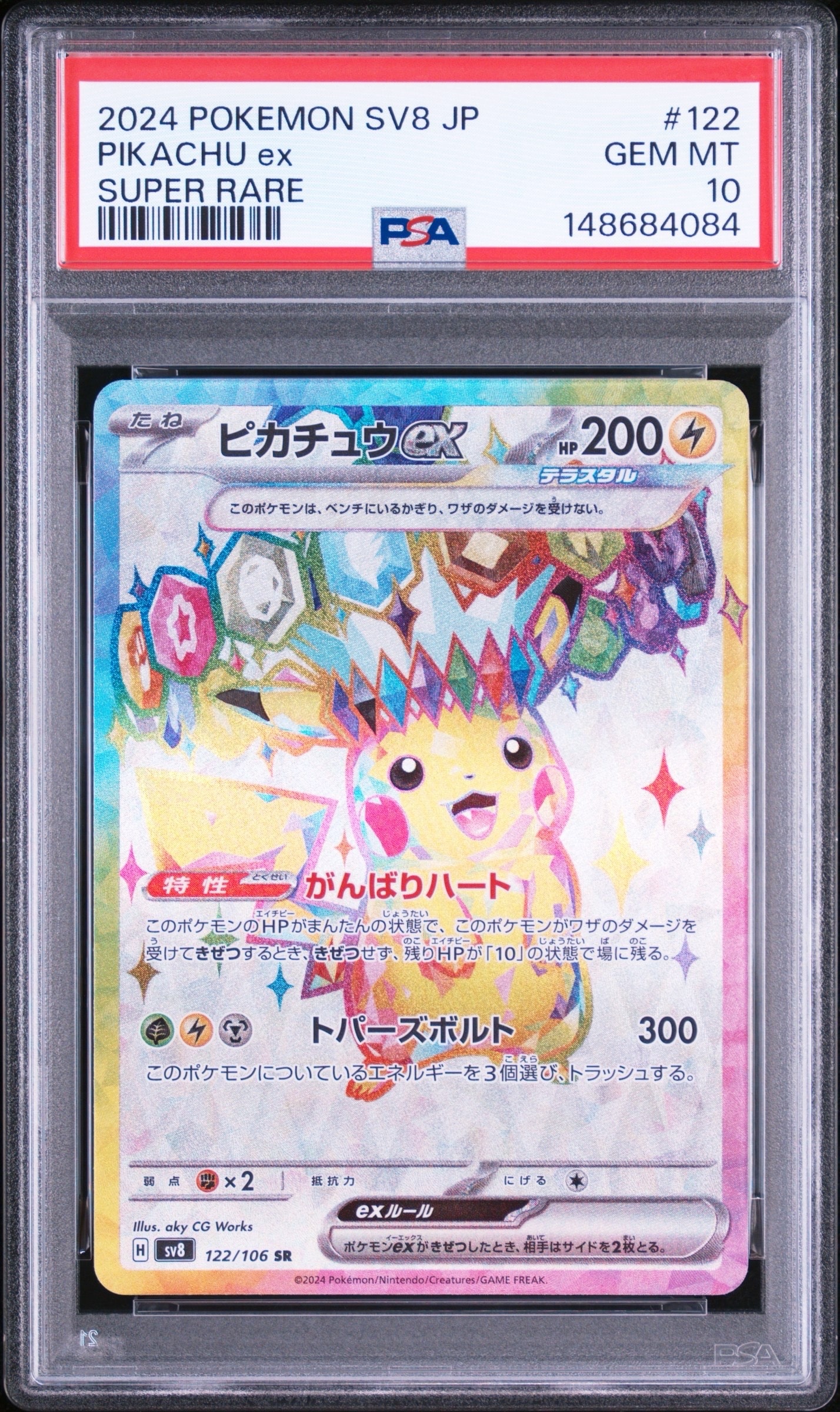 ピカチュウex SR [SV8 122/106](拡張パック「超電ブレイカー」)の新品