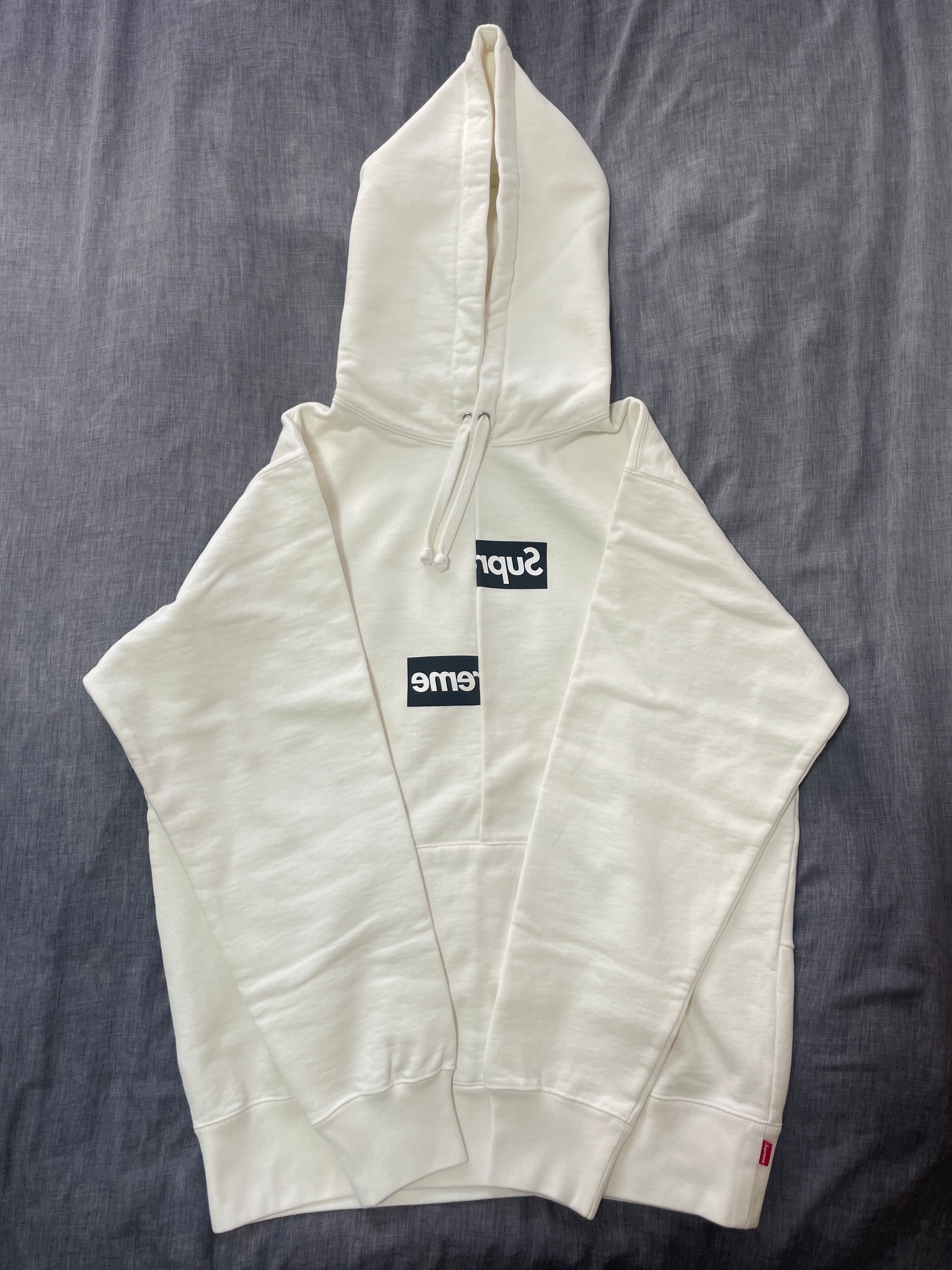 Supreme / Comme des Garçons SHIRT® Split Box Logo Hooded Sweatshirt "White"