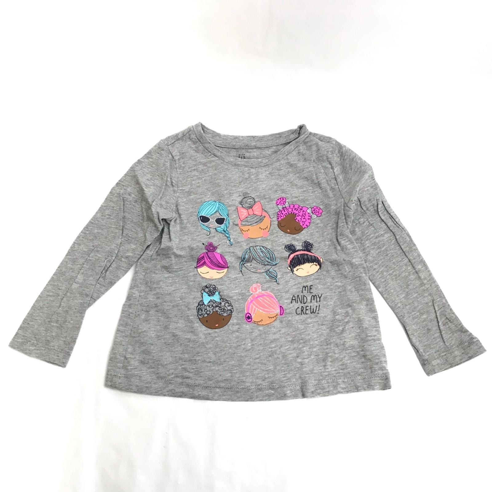 baby GAP【ギャップ】長袖Tシャツ【2歳/キッズ70-80程度/グレー/gary】Tops/Shirt◆BJ077-i