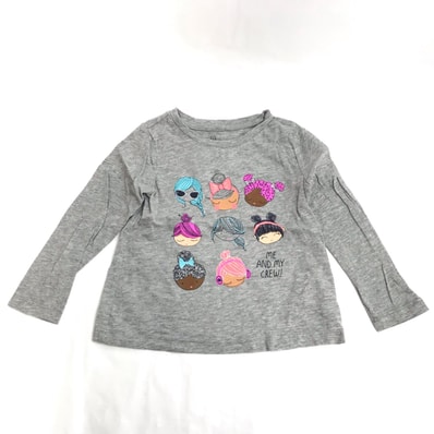 baby GAP【ギャップ】長袖Tシャツ【2歳/キッズ70-80程度/グレー/gary】Tops/Shirt◆BJ077-i