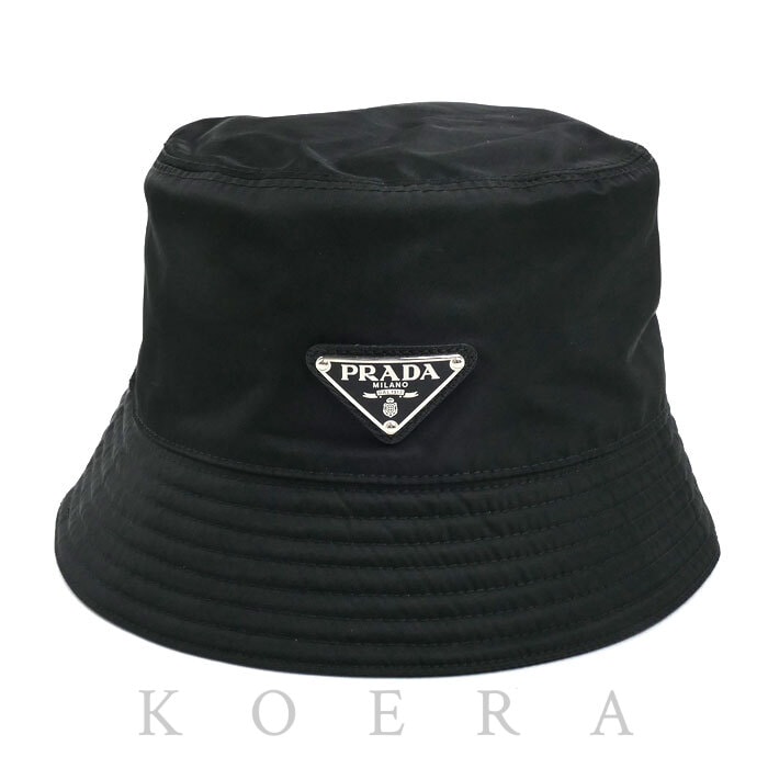 PRADA プラダ Re-Nylon バケットハット ハット ブラック 2HC137_2DMI_F0002 L ユニセックス【中古】【美品】