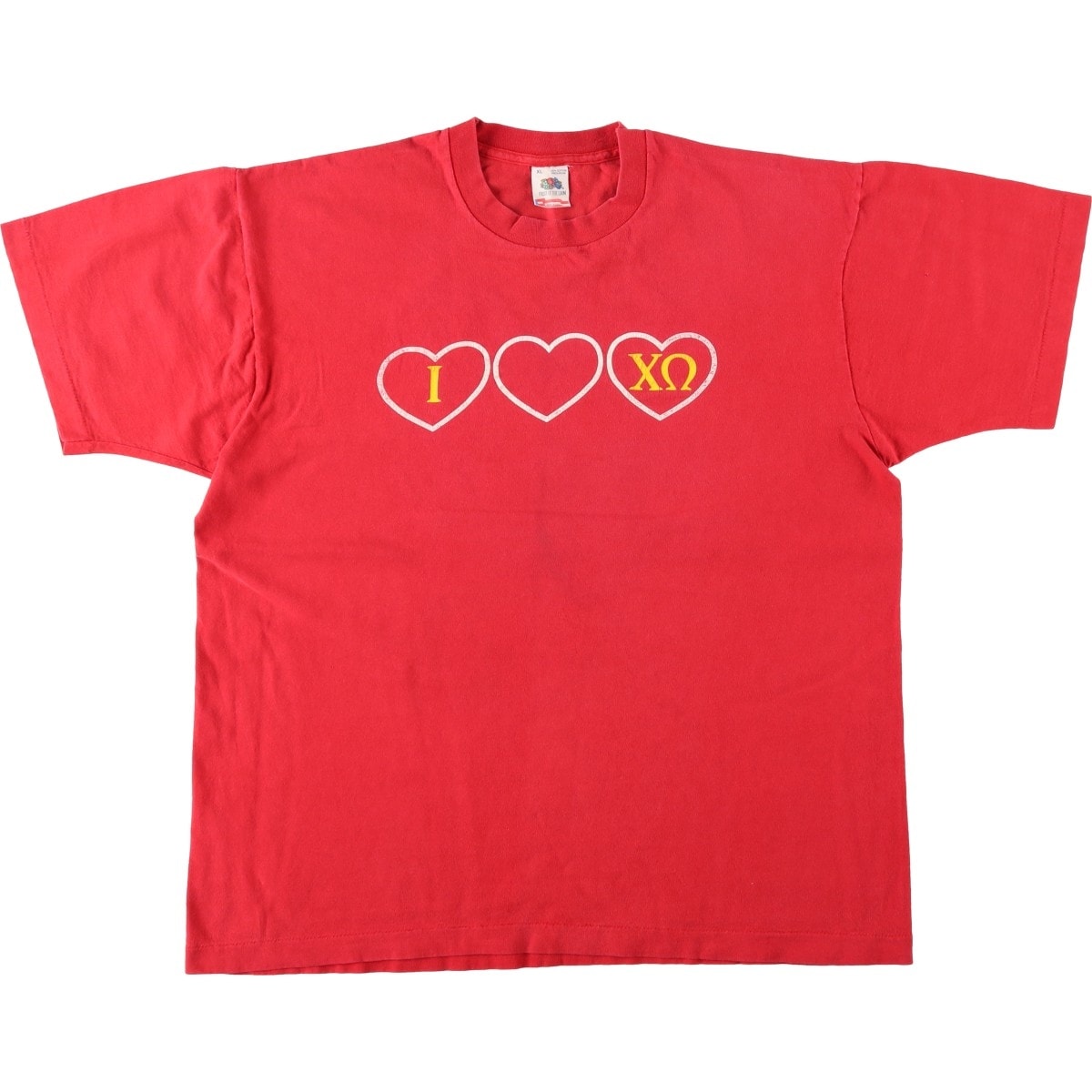 古着 90年代 フルーツオブザルーム FRUIT OF THE LOOM カレッジTシャツ USA製 メンズXL相当 クルーネック(丸首) ヴィンテージ/eaa638123