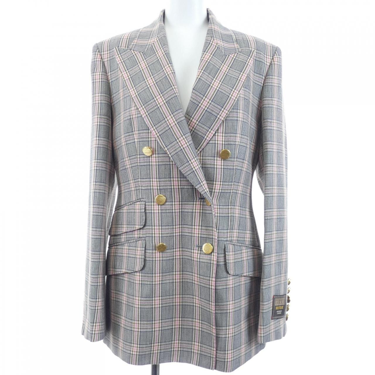 C (やや傷や汚れあり)】GUCCI グッチ ジャケット 354789 シルク混