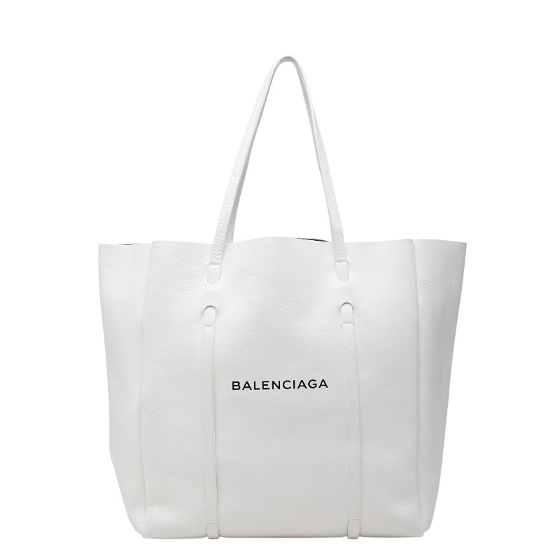バレンシアガ エブリデイM トートバッグ ショルダーバッグ 475201 ホワイト レザー レディース BALENCIAGA 【中古】