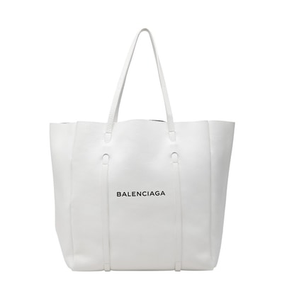 バレンシアガ エブリデイM トートバッグ ショルダーバッグ 475201 ホワイト レザー レディース BALENCIAGA 【中古】