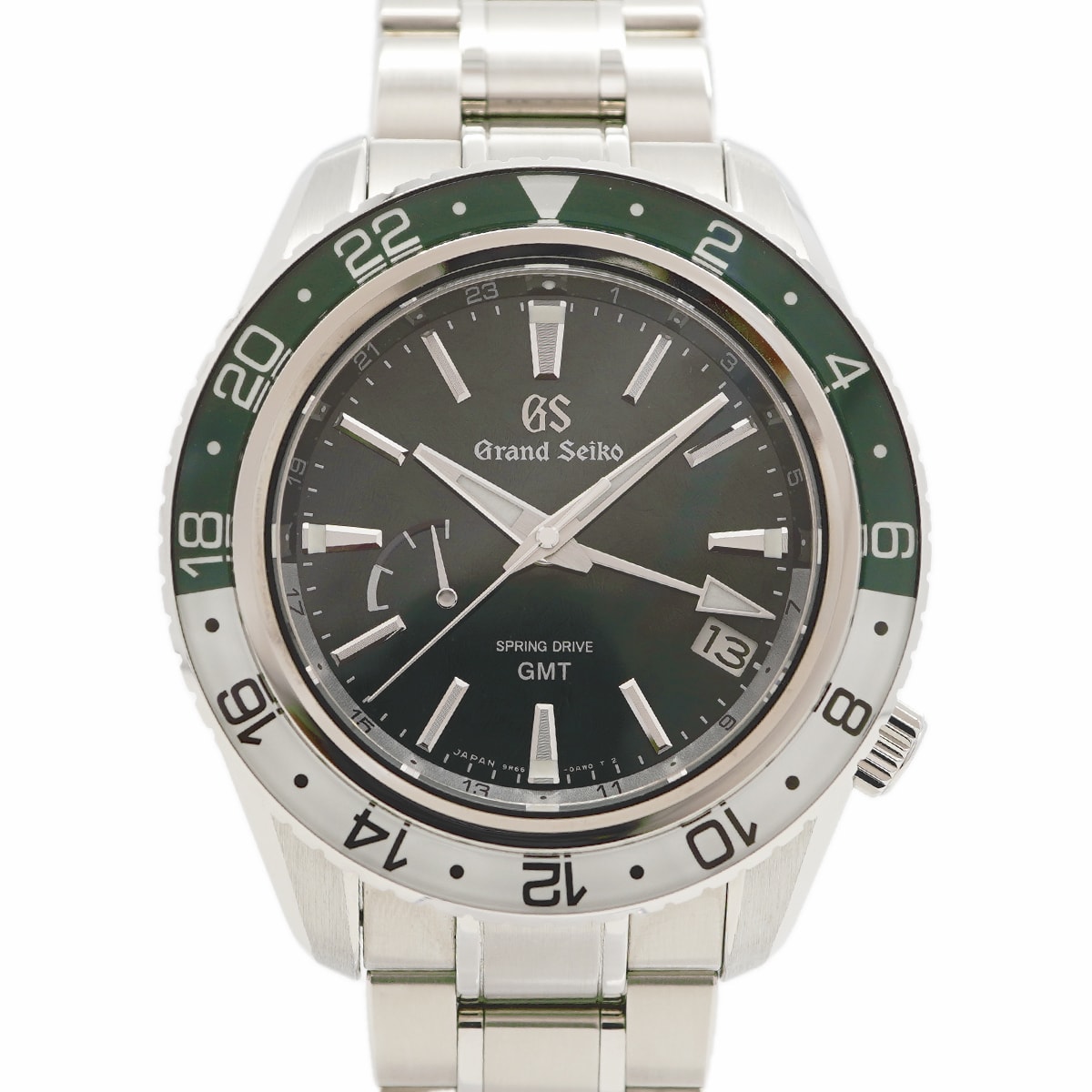 ★SALE【6wgc0248】セイコー グランドセイコー スポーツコレクション GMT SBGE295/9R66-0BK0 グリーン文字盤【中古】腕時計 メンズ