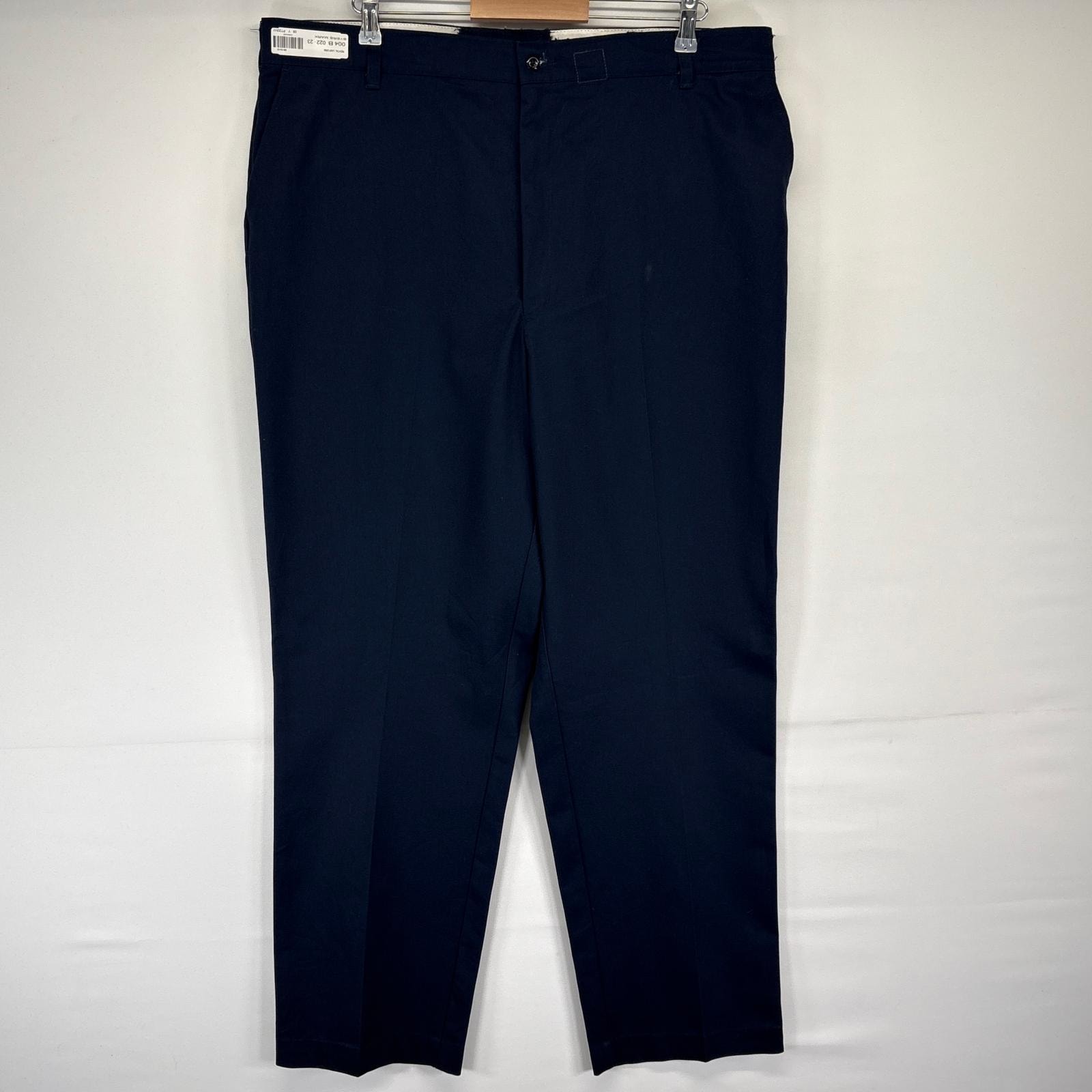 古着 レッドキャップ RED KAP ワークパンツ チノパン ワンポイントロゴ テーパード 大きいサイズ w42  ネイビー メンズ